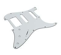 VGEBY Protectores de Púas para Guitarra Eléctrica, Protector de Púas con Superficie de Espejo de 11 Agujeros, Repuesto Dorado, Blanco y Negro para Guitarras Estilo FD ST (WHITE)