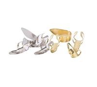 VGEBY Púas de Dedo, Accesorios Metálicos Ajustables para Guitarra, Banjo y Ukelele con Forma Abierta para un Mayor Control, Riqueza de Sonido y Protección de los dedos.