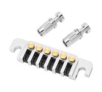 VGEBY Puente de cola de puente de latón cubierta de hierro puente de sillín para guitarras estilo EPI, extensión de tono para músico (plata)
