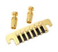 VGEBY Puente de cola de puente de latón cubierta de hierro puente de sillín para guitarras estilo EPI, extensión de tono para músico (Oro)