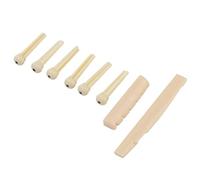 VGEBY Puente de Guitarra, Material ABS Tuerca de Guitarra Popular Juego de Pasadores de Puente para Guitarras Acústicas con 1 Tuerca y 6 Pasadores de