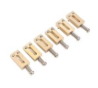 VGEBY Puente de Guitarra, Puente de Trémolo de Montura de Latón para Guitarra Eléctrica, Reemplazo de 6 Piezas con Paso de 10,5 Mm para Reproductores de Telecaster (SILVER)