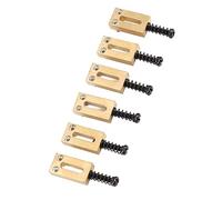 VGEBY Puente de Guitarra, Puente de Trémolo de Montura de Latón para Guitarra Eléctrica, Reemplazo de 6 Piezas con Paso de 10,5 Mm para Reproductores de Telecaster (BLACK)