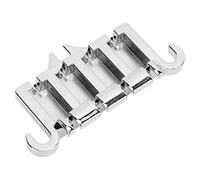 VGEBY Puente para bajo Eléctrico, Puente de Metal de 4 Cuerdas, Cordal, Piezas de Repuesto para Guitarra con Tornillos (SILVER)