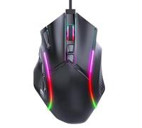 VGEBY Ratón para Juegos, Ratón para Juegos con Cable RGB con 12800DPI, 12 Botones Programables para Jugadores de PC