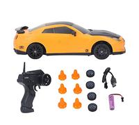 VGEBY RC Drift Car, 4 Ruedas Motrices 1/24 Control Remoto Racing Car con Batería Recargable para Adultos Niños Niños Niñas Yellow Remote Control Drift Car