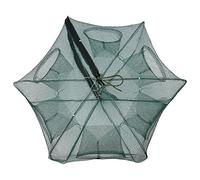 VGEBY Red de pesca plegable de nylon para la captura de gambas Minnow Cangrejos Cangrejo Cebo Peces (Dimensiones: 6 agujeros)