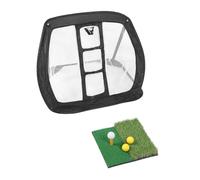VGEBY Red de Práctica de Golf, de Entrenamiento de Golf para Interiores y Exteriores con Tapete Portátil, Red para Picar y 6 Pelotas para Todas Las Edades