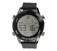 VGEBY Reloj Cronógrafo Digital, WR50M Plástico ABS Impermeable Luminoso Pantalla Grande Reloj Deportivo Al Aire para Hombres (Negro)