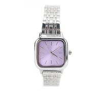 VGEBY Reloj de cuarzo, Reloj de cuarzo multiusos para mujer, esfera cuadrada, reloj de acero aleado, espejo HD, reloj para mujer, hora exacta, impermeable, correa para la vida diaria