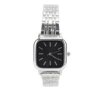VGEBY Reloj de cuarzo, Reloj de cuarzo multiusos para mujer, esfera cuadrada, reloj de acero aleado, espejo HD, reloj para mujer, hora exacta, impermeable, correa para la vida diaria