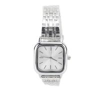 VGEBY Reloj de cuarzo, Reloj de cuarzo multiusos para mujer, esfera cuadrada, reloj de acero aleado, espejo HD, reloj para mujer, hora exacta, impermeable, correa para la vida diaria