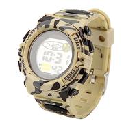 VGEBY Reloj Deportivo, Sistema de 12 24 Horas Reloj Digital Reloj Cronógrafo Noctilucente a Prueba de Agua para Hombres Regalo para Estudiantes Color de Camuflaje Al Aire Libre (Caqui)