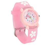 VGEBY Relojes de Pulsera para Ni?as, Relojes Impermeables de Color Rosa, Relojes Educativos Coloridos de Dibujos Animados en 3D para Ni?os Mayores de 3 A?os(Rosa) Juguete Electronico