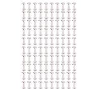 VGEBY Remaches de Tornillo, Tornillos de Unión M2 de Acero Inoxidable, Remaches Duraderos para Manualidades en Cuero y álbumes de Fotos, Fácil Instalación 100 Juegos (Acero inoxidable)