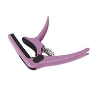 VGEBY Robusta Cejilla para Guitarra de Metal con Soporte para Púa y Acolchado Suave, Adecuada para bajo Eléctrico Acústico, Ukelele Banjo (Macaron-Púrpura)