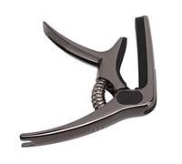 VGEBY Robusta Cejilla para Guitarra de Metal con Soporte para Púa y Acolchado Suave, Adecuada para bajo Eléctrico Acústico, Ukelele Banjo (niquelado negro)