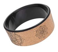 VGEBY Rueda de Yoga, Caucho de PU, Caja Fuerte Flexible de Alta Densidad con Almohadilla de 5 Mm de Espesor, Rodamiento de Carga de 200 Kg para Gimnasio, Herramienta (Anillo Interior Negro)