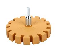 VGEBY Rueda Removedora de Calcomanías Rueda de Borrador Adhesivo de Goma de 100 Mm X 16 Mm con Varilla de 6 para Quitar Pegatinas y Calcomanías a Rayas en Automóviles, Barcos, Vehículos Recreativos