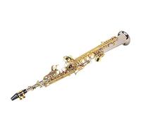 VGEBY Saxofón Soprano de estilo vintage simple con llave dorada y hermoso sonido para hacer ejercicio en casa