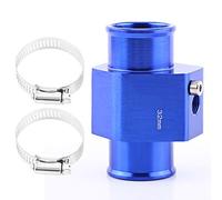 Vgeby - Sensor de temperatura del tubo de agua con 2 bridas comunes, calibre radiador, tubo adaptador, color azul, de 26-40 mm. 32MM