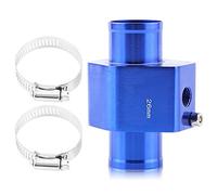 Vgeby - Sensor de temperatura del tubo de agua con 2 bridas comunes, calibre radiador, tubo adaptador, color azul, de 26-40 mm. 26MM