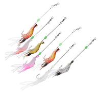 VGEBY Señuelo de Camarón de Silicona Suave, 7-Pack Cebos de Pesca