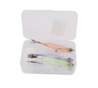VGEBY Señuelos de Pesca, 4 Piezas Realistas con Ojos 3D, Pintura Detallada que Imita a los Peces Cebo, Diseño Equilibrado, Natación Suave, con Caja de Aparejos para Trucha, Lubina, (Juego de 4 piezas)