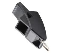 VGEBY Silbato de árbitro, Silbato de Delfín de Plástico Duradero con Cordón, Sonido Nítido y Resonante para Competiciones, Entrenadores, Profesores, Escuelas, Gimnasios (Black)