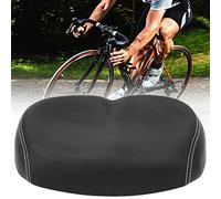 VGEBY Sillín de Bicicleta, Asiento de Bicicleta Ergonómico con Cuero de PU Transpirable, Cómodo Cojín para Ciclismo de Larga Distancia, Ideal para Adultos y Entusiastas del Fitness (Black)