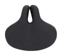 VGEBY Sillín de bicicleta, sillín acolchado de espuma de cuero PU, diseño ergonómico cómodo para bicicletas de montaña y carretera (NEGRO)