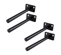 VGEBY Soporte de Estante Flotante Invisible, Soporte Redondo de 4 Piezas, Duradero para Estantes Montados en la Pared, Negro, 150 Mm