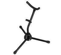 VGEBY Soporte de metal para saxofón, portátil, plegable, soporte para saxofón alto, resistente, fácil de transportar, superficie suave, color negro