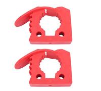 VGEBY Soporte de Pala para Portaequipajes de Techo, Kit de Montaje de Abrazadera de Aleación de Aluminio con Diseño de Bloqueo de Tornillo para ATV UTV RV Camión Barco (Rojo 2 piezas)