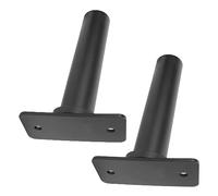 VGEBY Soporte para Barra de Acero, Estante para Placas de Pesas de Acero Inoxidable de 2 Piezas con Almohadillas de Goma para Gimnasio, Capacidad de Carga de 500 Libras, Diseño que