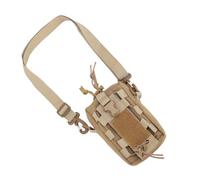 VGEBY Soporte para Botella de Agua, Bolsa de Nailon Ajustable para Senderismo y Deportes Al Aire con Soporte para Teléfono (Caqui)