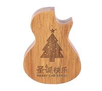 VGEBY Soporte para Caja de Púas de Guitarra, Coleccionista en Forma de Guitarra de Madera, Caja de Púas de Guitarra Grabada, Púas de Guitarra Clásicas Triangulares para (L824 Árbol de