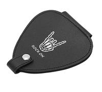 VGEBY Soporte para Púas de Guitarra, Bolsa de Púas de Gran Capacidad de Cuero PU para Guitarristas, Almacenamiento Resistente a los Arañazos para hasta 22 Músicos (sin)