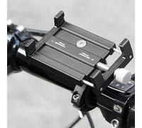 VGEBY Soporte para Teléfono de Ciclismo, Abrazadera para Teléfono Inteligente con Manillar de Aleación de Aluminio con Fuerte Fuerza de Sujeción para Dispositivos de 3,5 a 6,2 (Black)