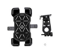 VGEBY Soporte para Teléfono de Motocicleta, Bloqueo Automático 360° Horizontal 30° Ajuste de Rotación Vertical para Manillar Espejo Amortiguador Soporte de Teléfono de (Tipo de Manillar Negro)