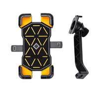 VGEBY Soporte para Teléfono de Motocicleta, Bloqueo Automático 360° Horizontal 30° Ajuste de Rotación Vertical para Manillar Espejo Amortiguador Soporte de Teléfono de (Tipo de Espejo retrovisor