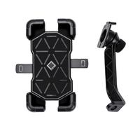 VGEBY Soporte para Teléfono de Motocicleta, Bloqueo Automático 360° Horizontal 30° Ajuste de Rotación Vertical para Manillar Espejo Amortiguador Soporte de Teléfono de (Tipo de Espejo retrovisor