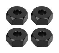 VGEBY Soportes de Cubo de Rueda Hexagonal de 12 Mm, Reemplazo de Adaptadores de Accionamiento Hexagonal de Coche RC de Aleación de Aluminio, con Pasadores de Fijación de 4 Piezas, para (Black)