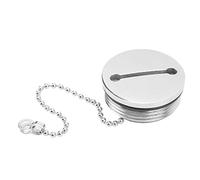 VGEBY Tapa de Tanque de Combustible para Barcos, Tapa de Tanque de Gas Marino de Acero Inoxidable, Tapa de Llenado de Cubierta de Repuesto con Cadena para Barcos, Yates, Caravanas (38MM)
