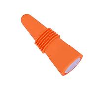 VGEBY Tapón de Botella de Vino de Silicona de Acero Inoxidable Decorativo Reutilizable para Amantes del Vino 6,1x2,35 Cm (ORANGE)