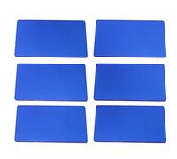 VGEBY Tarjetas de Visita de Aluminio, 50 Unidades, Tarjeta de Presentación Elegante con Grabado Láser para Redes, Ligeras y Portátiles, 0,22 Mm (BLUE)