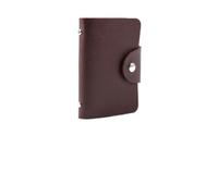 VGEBY Tarjetero, Práctico Estuche de Crédito Empresarial de Piel Sintética para 24 Tarjetas, para Hombre y Mujer, 10,5 X 7,5 X 2 Cm, Amarillo (Brown)