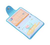 VGEBY Tarjetero, Práctico Estuche de Crédito Empresarial de Piel Sintética para 24 Tarjetas, para Hombre y Mujer, 10,5 X 7,5 X 2 Cm, Amarillo (Blue)