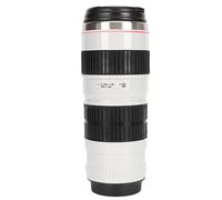 VGEBY Taza de café con Lente de Cámara, Botella de Viaje de Acero Inoxidable, Botella de Agua Aislada para Fotógrafos, Regalo Multiusos para Fotógrafo (WHITE)