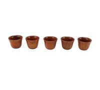 VGEBY Tazas de té de Madera Hechas a Mano, Respetuosas con el Medio Ambiente para una Experiencia Relajante a la Hora del té en el Hogar, Diseño de Madera Maciza, 1 Pieza (5PCS)